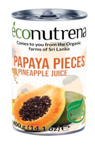 papaya pieces in pineapple juice