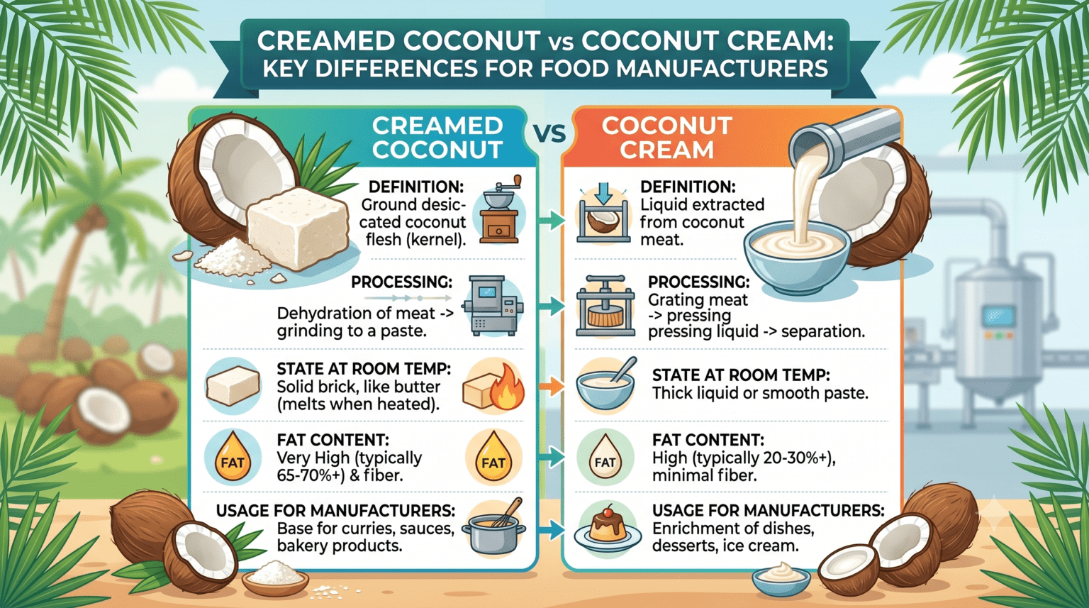 Cream Of Coconut Versus Coconut Cream