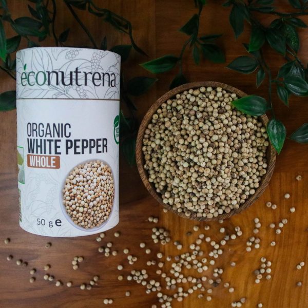 100% White Pepper by Econutrena – Pure Spice for Cooking