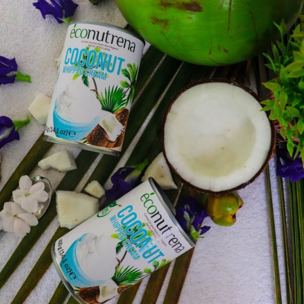 Econutrena Coconut Whipping Cream - 100% Organic, Perfect for Desserts and Beverages