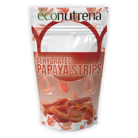 dehydrated papaya strips 250 g pouch